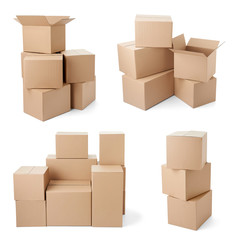 cardboard box package moving transportation delivery