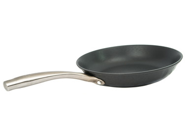 black frying pan isolated