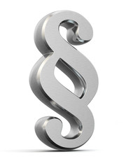 Paragraph sign symbol on white isolated background.