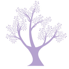 Fototapeta premium purple art tree silhouette
