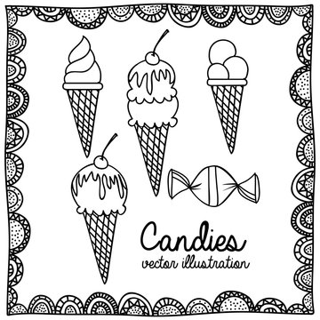 candies drawing