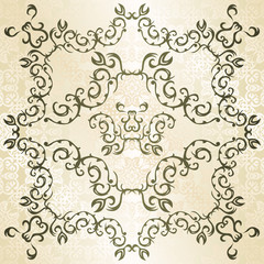 Vintage frame on seamless background
