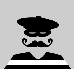 retro bank robber with mask