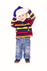 Cute little boy with figure skates