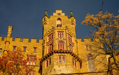 Beautiful Autumn in Hohenzollern Castle and around, Germany
