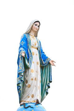 Virgin Mary statue in Roman Catholic church