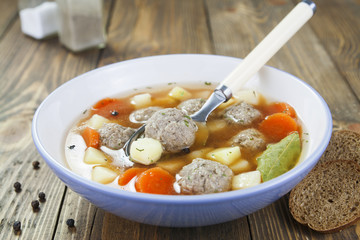 Soup with meatballs