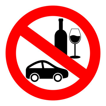 Do not drink and drive vector symbol