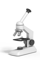 microscope on a white background
