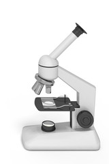 microscope on a white background