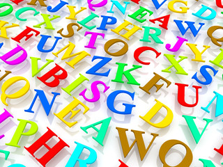 letters of the English alphabet.
