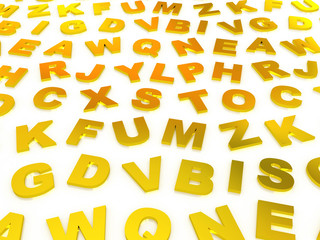 letters of the English alphabet.