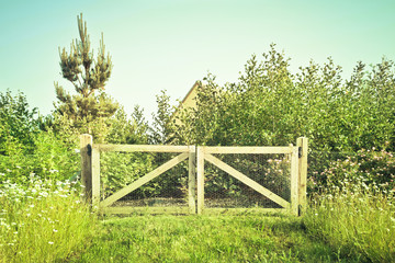 Wooden gate