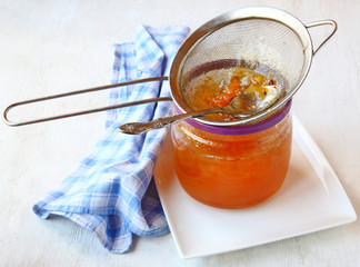 Strain it through a sieve quince jelly