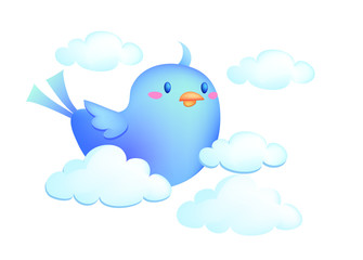 bird with clouds