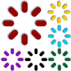 Colorful 	 aim Icon Set