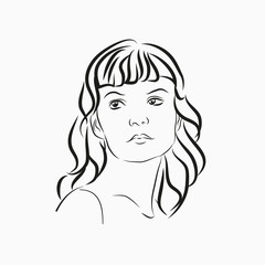 Fashion beautiful woman with long wavy hair