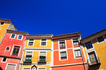 Fototapeta na wymiar Amazing view of colorful houses in Cuenca