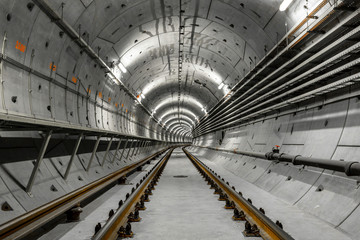 Fototapeta premium Głęboki tunel metra