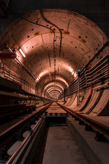 Fototapeta premium Deep metro tunnel