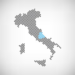 Abruzzen Italien Karte punktiert