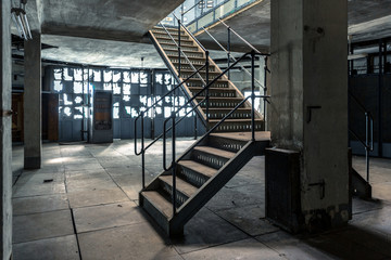 Industrial stairs of a building