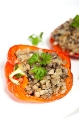 Stuffed Bell Peppers with Mushroom and Onions