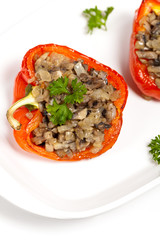 Stuffed Bell Peppers with Mushroom and Onions