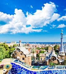 Obraz premium Park Guell in Barcelona, Spain.