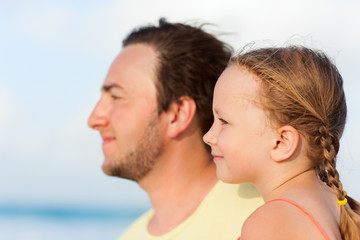 Fototapeta premium Father and daughter outdoors