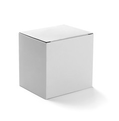 white box container template blank package