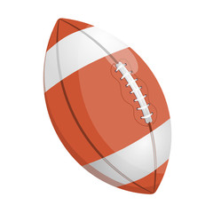 Fototapeta premium Cartoon illustration of a rugby ball