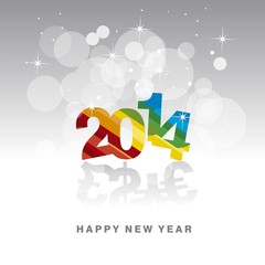 Happy New Financial Year silver color vector