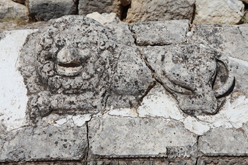 The Lion Figure in Arycanda Ancient City in Antalya, Turkey.
