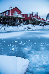 lofoten-eiland in de winter