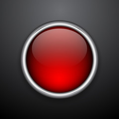 Glossy web button. Vector illustration