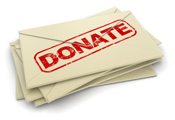 Donate letters  (clipping path included)