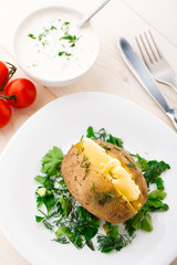 Baked potato with butter