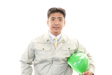笑顔の作業員