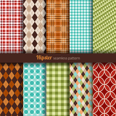 Seamless patterns hipster style