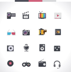 Vector multimedia icon set