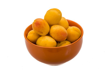 Yellow ripe apricots