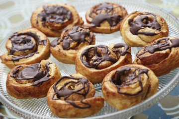 Close up of cinnamon cookies