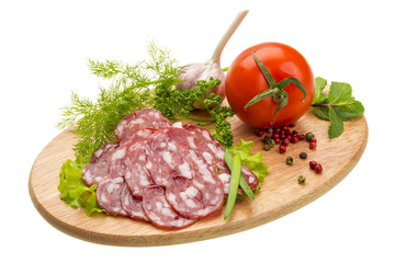 Fresh ripe salami