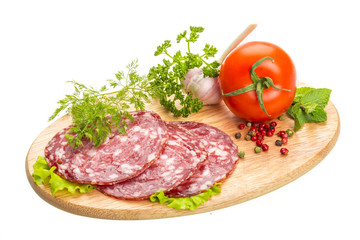 Fresh ripe salami