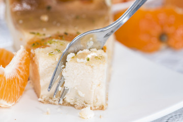 Plate with Cheese Cake