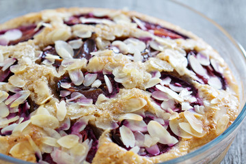 Plum cake close up
