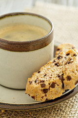 Pumpkin, nuts and chocolate biscotti