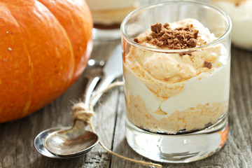 Pumpkin Cheesecake in a glass