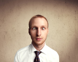 Portrait of a cross-eyed man